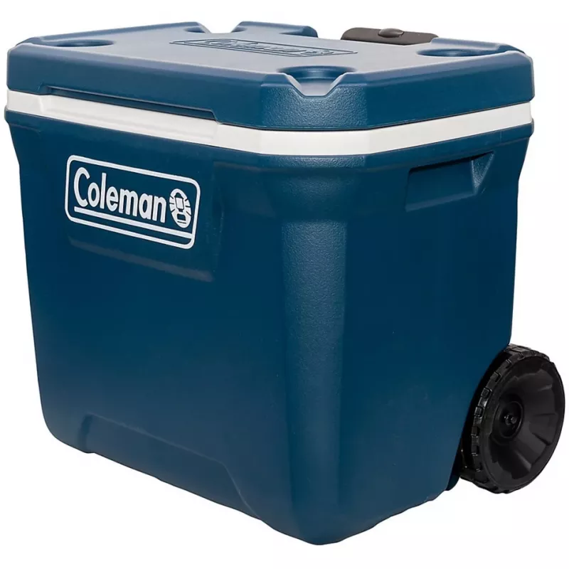 Coleman 50QT Xtreme Wheeled Cooler, sinine, plastik, polüuretaan (PU), must, 47 l, 113 kg