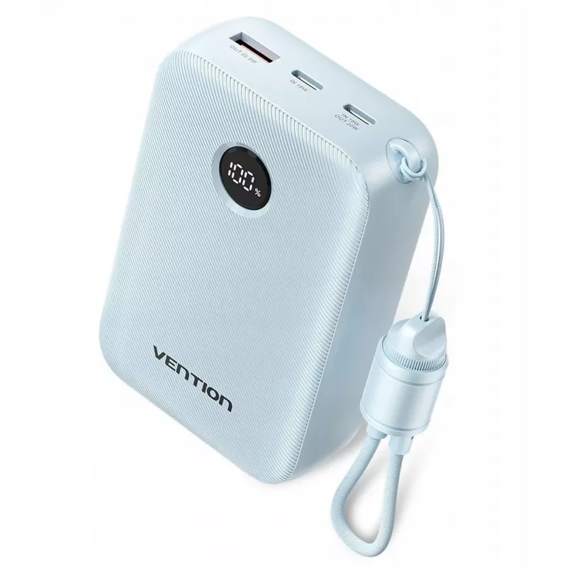 Akupank Vention FKBL0-C 20000 mAh, 2x USB-C + 1x USB-A, sinine