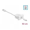 Kaabel DeLOCK Easy 45 Moodul USB 2.0 Sissetõmmatav Kaabel USB Type-A – 8 Pin Lightning emane valge