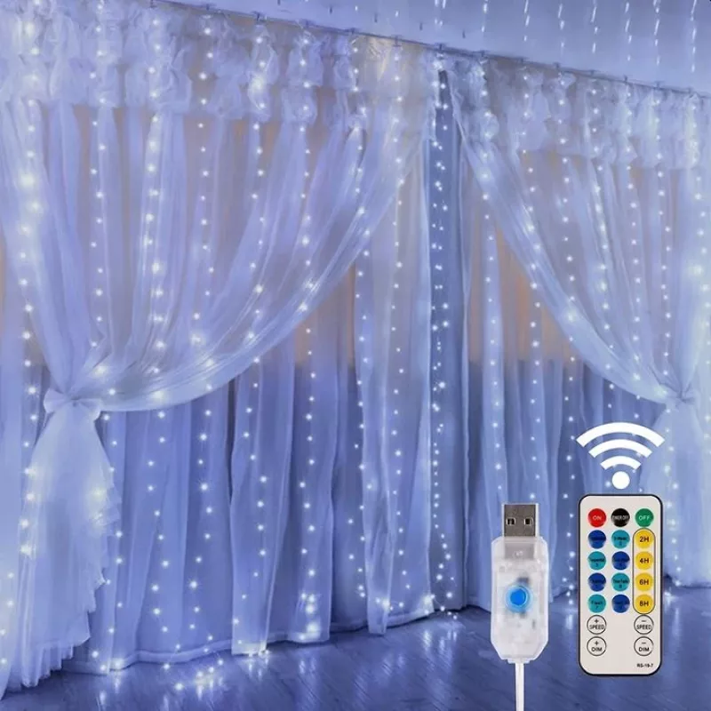 LED-kardin Extralink KURTYNA LED 3x3 kaugjuhtimispuldiga (mudel EX.73172)