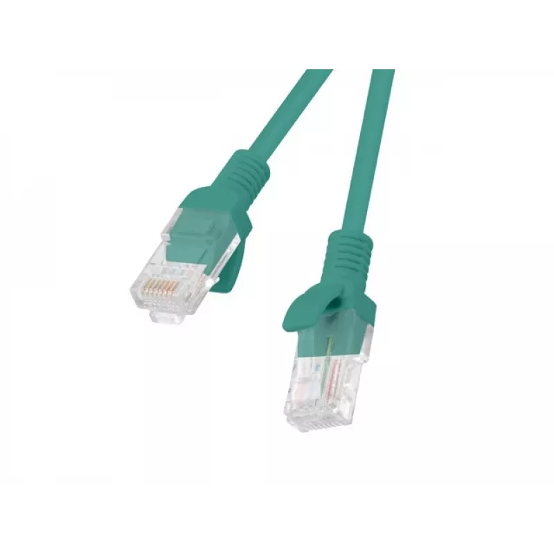 Patch-juhe CAT.6 UTP LANBERG PCU6-20CC-0025-G — 0,25 m, RJ-45 isane-isasele, CCA, 250 MHz, roheline, 10-pakk