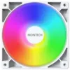 Jahutusventilaator Montech GF120 PWM ARGB 120 mm valge, PWM-juhtimine, ARGB-valgustus