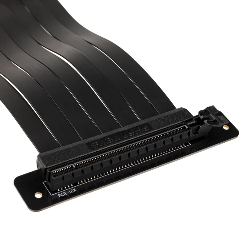 PHANTEKS PCIe x16 Riser Ribbon kaabel, 90 kraadi, 22 cm – must