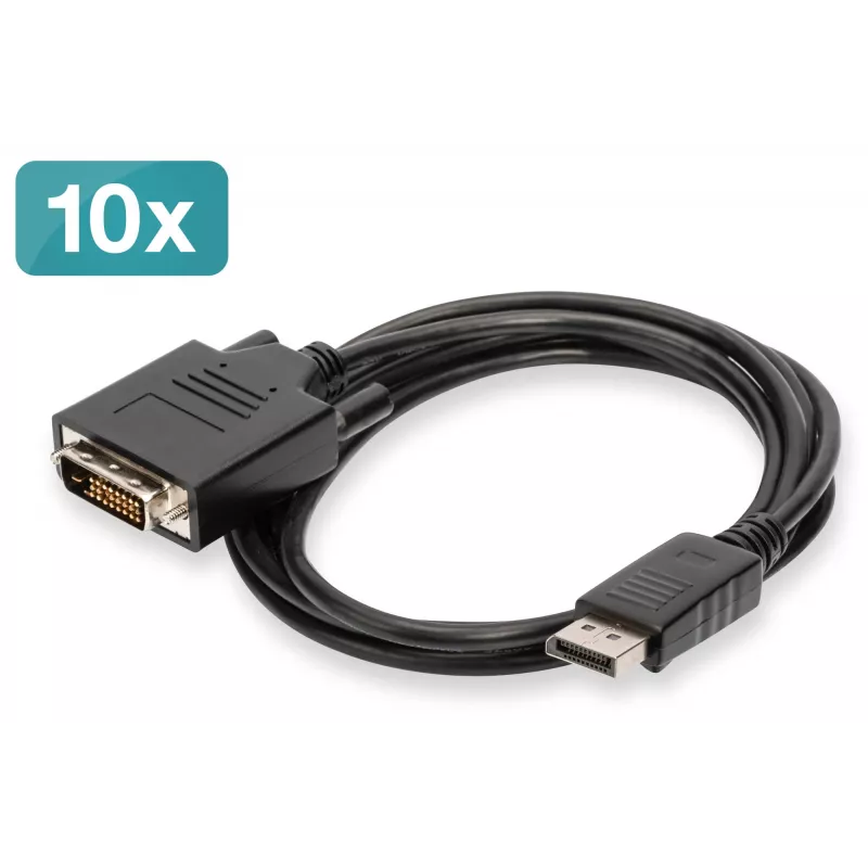 Digitus DisplayPort – DVI adapterkaabel, pakis 10 tk