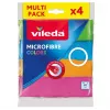 Mikrokiust puhastuslapp VILEDA 4 tk, oranž, 380×360 mm, Polüester 80% / Polüamiid 20%, masinpestav