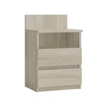 Öökapi pealispind e-pood M1 SONOMA MAT, tammepuuvineer, 2 sahtlit, 400×320×590 mm