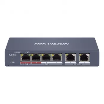 Hallatav kommutaator Hikvision DS-3E1106HP-EI 6 porti PoE Fast Ethernet