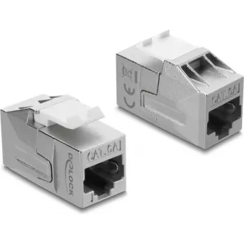 Keystone-moodul DELOCK 91122 — lame RJ-45 sisestus, hõbedane/valge, 16 × 32,8 × 20 mm