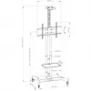Monitorihoidik Hagor 8209 139.7 cm (55 tolli) põrandale must