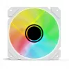 Korpuse ventilaator Sharkoon SHARK Mirror RGB PWM REVERSE 120 mm Valge, 500–1500 RPM, 99.52 m³/h, FDB