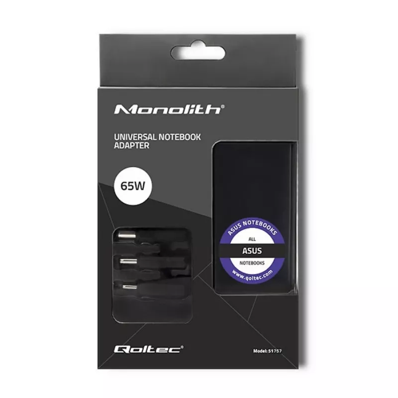 Qoltec 51757 toiteadapter/inverter siseruumidesse 65 W must