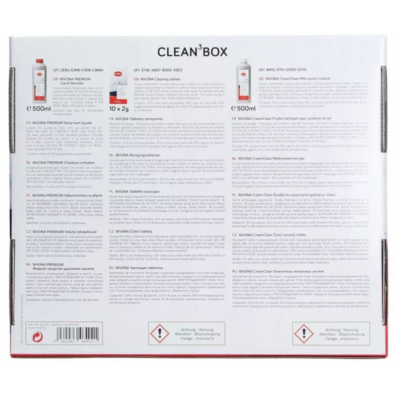 Puhastuskomplekt Nivona Clean3Box 3 tk (mudel 390700402) Nivona kohvimasinatele