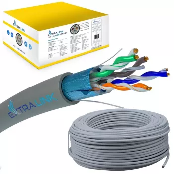 Võrgukaabel Extralink keerupaar CAT5E FTP sise- 305 m hall