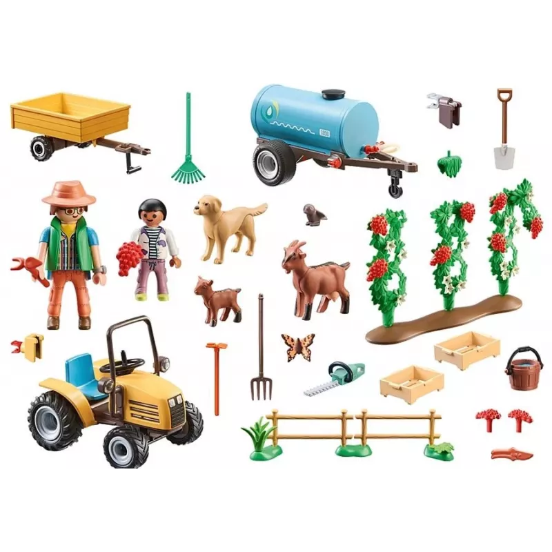 Playmobil 71442 Country: Traktor koos haagise ja veepaagiga Värske saak talus Keskkonna õppimine Lõbus kujutlusvõimeline rollimäng