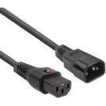 ACT toitejuhe C13 IEC Lock C14 must 3 m PC1022 230 V 10 A