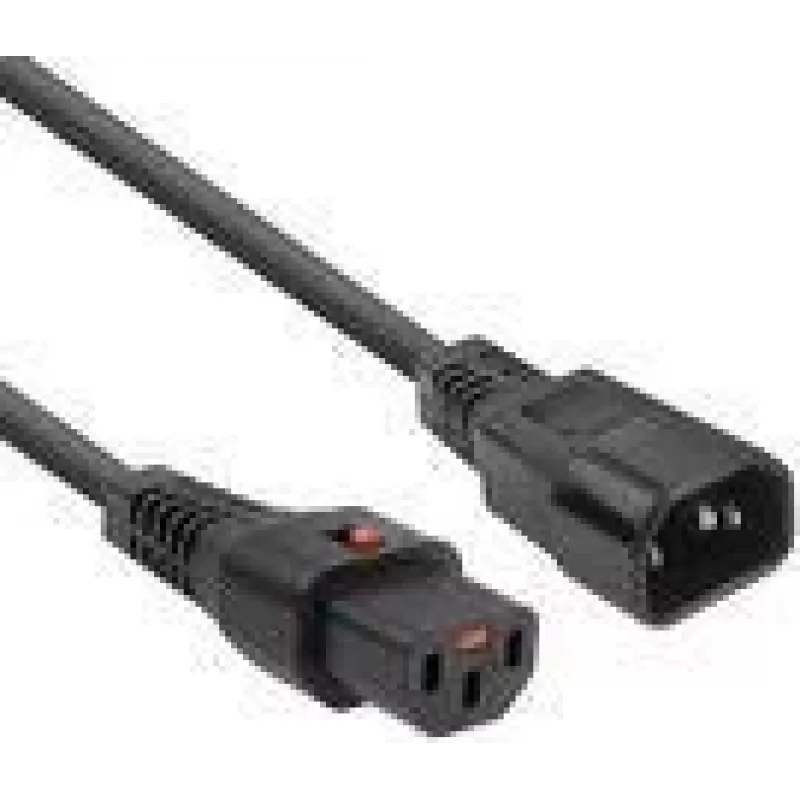 ACT toitejuhe C13 IEC Lock C14 must 3 m PC1022 230 V 10 A