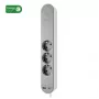 Pikenduspesa Hombli HBPO-0108 — 3× tüüp E vahelduvvoolupesa, 230V 16A, siseruumides, valge/hall