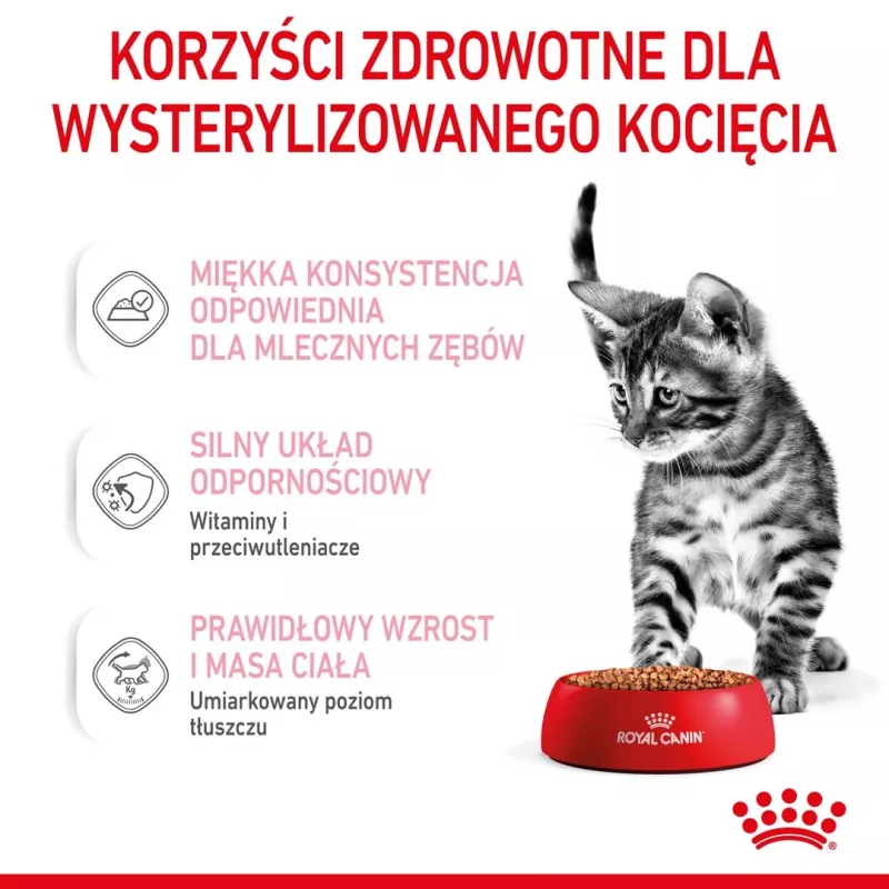Märg kassitoit Royal Canin Sterilised Gravy, 12 x 85 g kotikest — kana, steriliseeritud/kastreeritud kassipoegadele, 11% valku, 80,5% niiskust