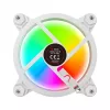 SAVIO FAN-01 Valge 4-pakk 120 mm ARGB ventilaator koos kontrolleri ja kaugjuhtimispuldiga