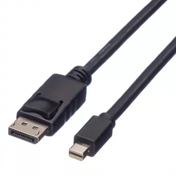 Roline DisplayPort-kaabel, DP ST - Mini DP ST, must, 1,5 m (11.04.5638)