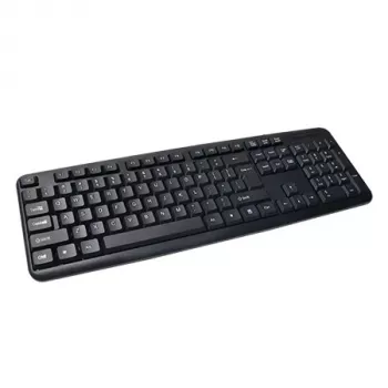 Juhtmega täissuuruses klaviatuur VAKOSS TK-103PK — USB, 104 klahvi, numbriklaviatuur, must, 1,4 m kaabel