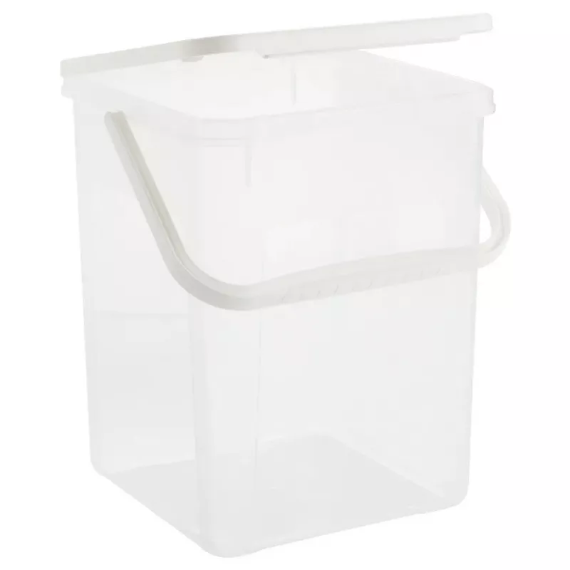 Plastikust pesuaineanum Rotho Basic 9 L mudel 1770101100RP, valge, kaas, riputusaas