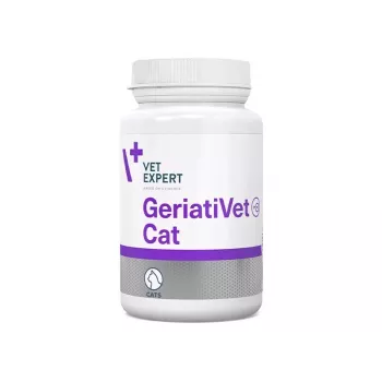 Toidulisand VETEXPERT GeriatiVet Cat kapslid 60 tk — eakate kasside tugi, ajufunktsiooni parandaja, gluteeni- ja sojavaba