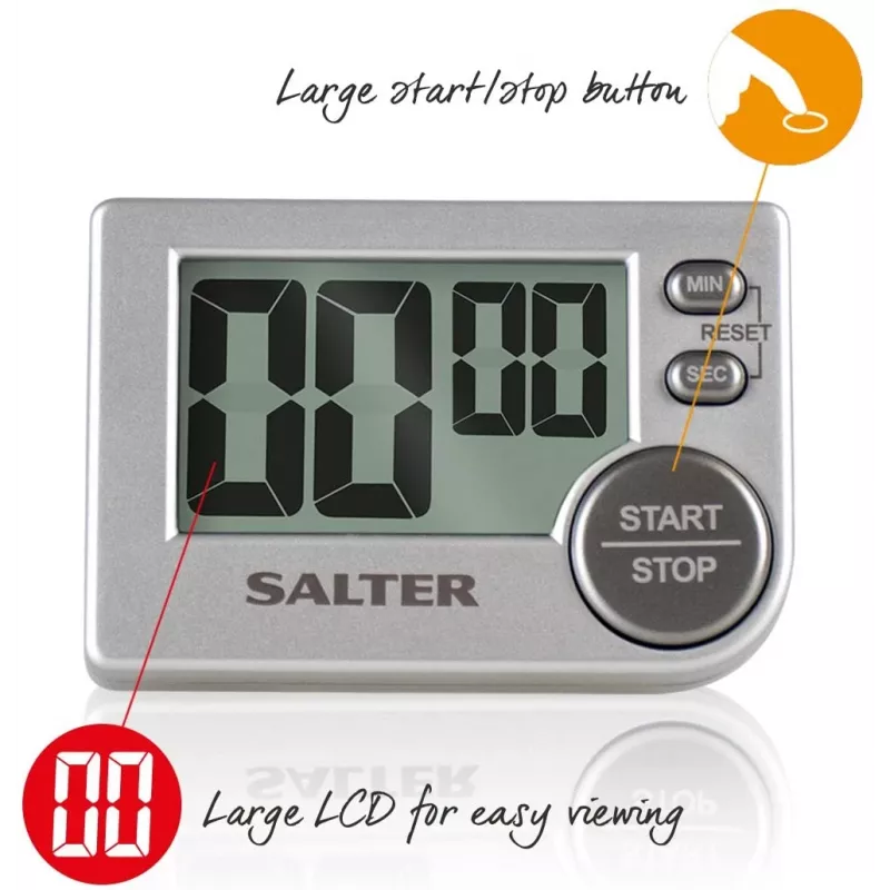 Salter 397 SCFEU16 elektrooniline taimer suure nupuga