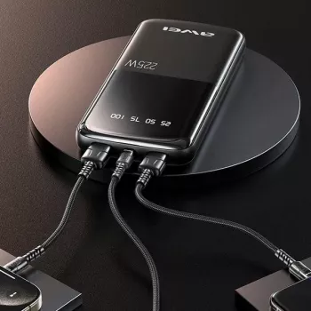 Awei PowerBank P10K 10000 MAh 22,5W Must/Must (10000mAh, 22W, 22,50Wh), Powerpank, Must