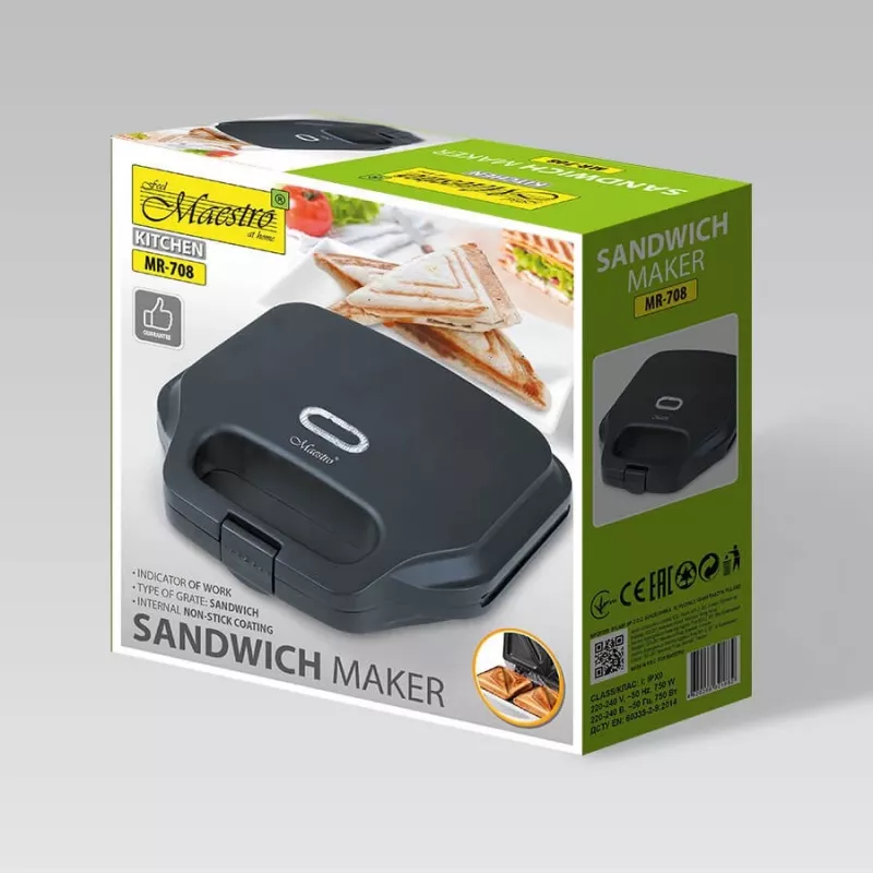 Panini press Maestro MR-708 750W — lauapealne võileivagrill