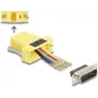DeLOCK D-Sub 15 kontaktisik RJ45 kontaktisik montaažikomplekt kollane VGA RJ-45