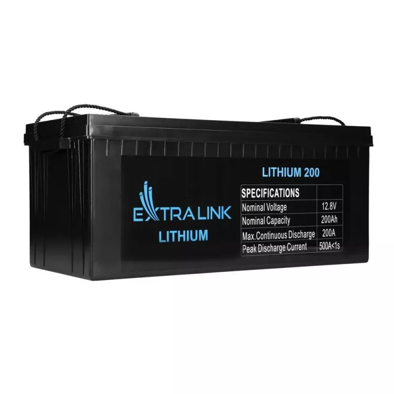 Extralink EX.30479 tööstuslik laetav liitiumraudfosfaat- (LiFePO4) aku, 12,8 V, 200 Ah