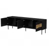 TV-kapp cama meble INSERTO 3D1W 190x40x62 cm must LED-iga