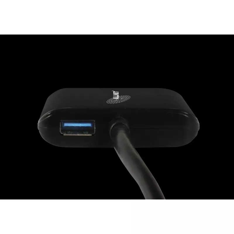 USB 3.0 võrguadapter ALLNET ALL-NC-2G-102-USB-A kahe Gigabit Etherneti ja ühe USB-jaoturiga