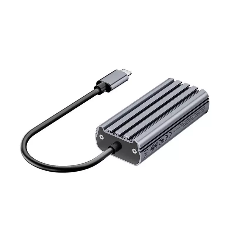 USB-C–RJ45 adapter Unitek U1343AGY01 — 5 Gbps Ethernet, USB-C (isane) RJ45 (emane), hall, 0,15 m kaabel
