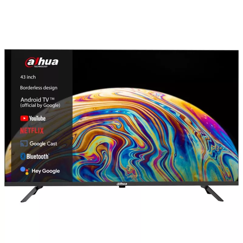 TV Dahua LTV43-SD200 43-tolline Full HD LED 1920x1080, Android TV, Direct-LED, 260 cd/m², 2×HDMI, Wi‑Fi, 8 W heli