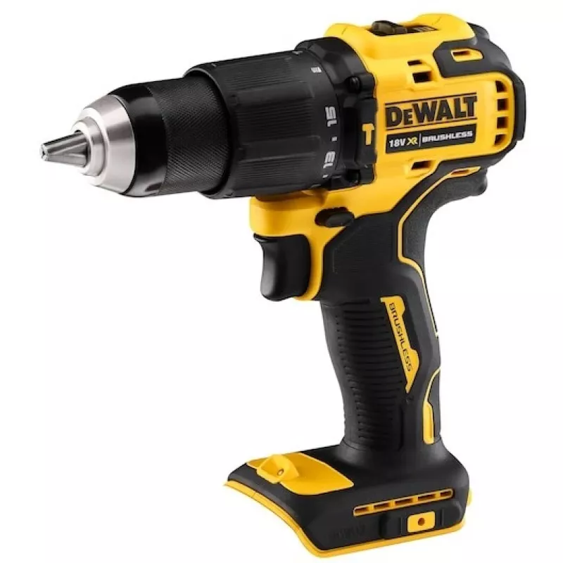 Juhtmeta puur DeWALT DCD709N-XJ, harjadeta 18 V, 2-käiguline, 1650 p/min, 65 N·m, kiirkinnituspadrun 1,5–13 mm, 1,2 kg