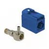 Koaksiaalpistik DELOCK 89715 — FAKRA C isane, 90° täisnurkne, 13,8×21,5×9,5 mm