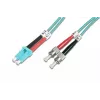 DIGITUS Professional - Patch-Kabel - LC Multi-Mode (M) - ST multi-mode (M) - 1,0m - Glasfaser - 50/125 Mikrometer - OM3 - halogenfrei, mit Knickschutz