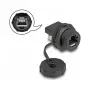 DeLOCK RJ45 Cat.6A ühenduspesa IP67 veekindel tolmukindel must