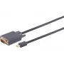DisplayPort–VGA-kaabel ShiverPeaks 10-54055, 5 m, must