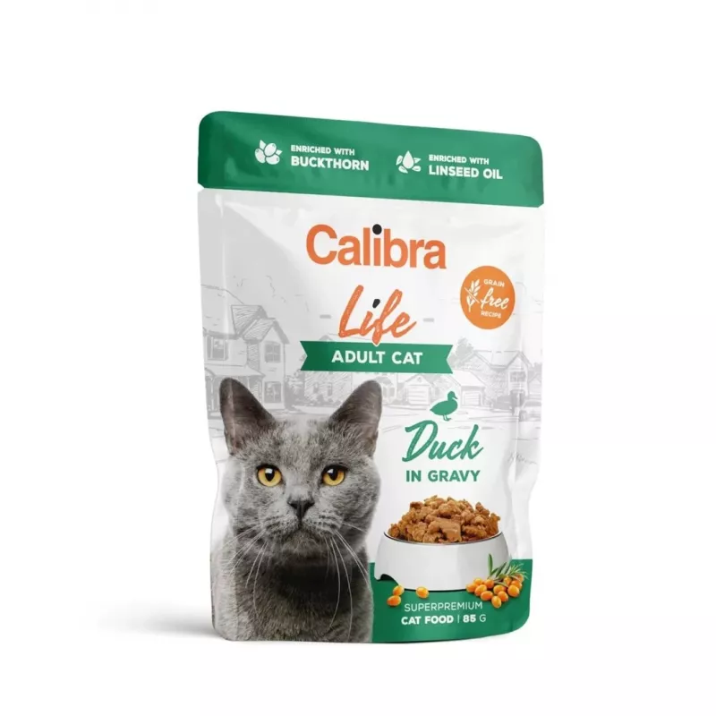 CALIBRA Cat Life Adult Duck in gravy - märg kassitoit - 85g