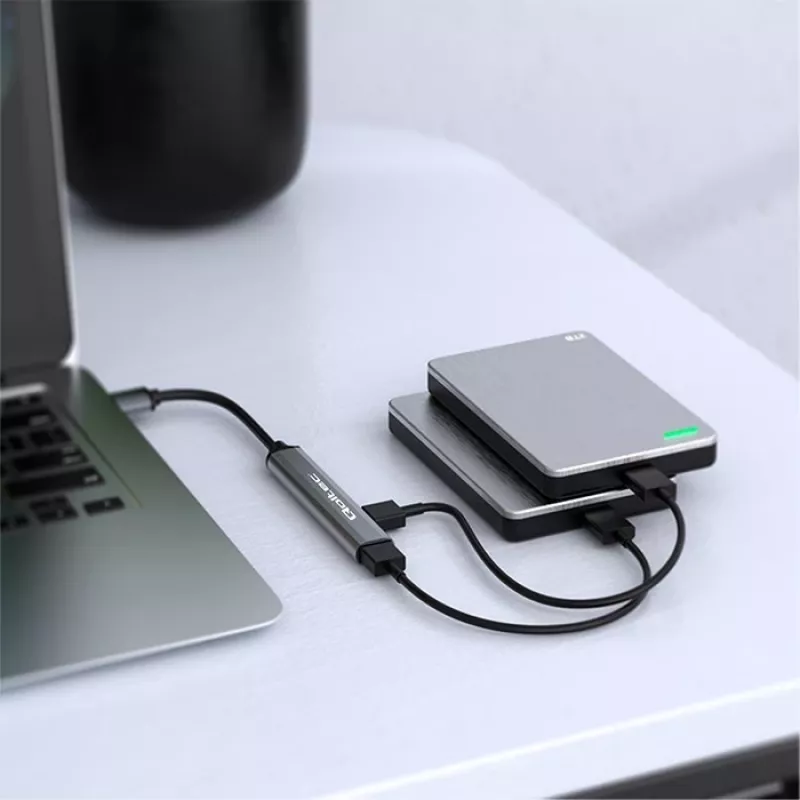 Qoltec 53790 Hub-adapter USB-C 3.1 5in1 | USB-C PD | USB-C | 2x USB 2.0 | USB 3.0