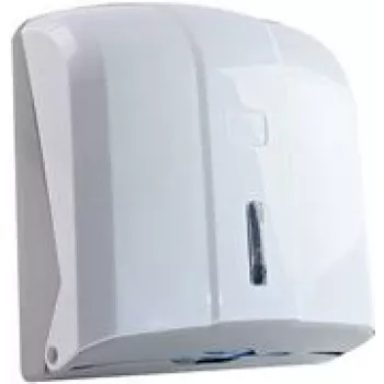 Paberrätikute dosaator HYGOSTAR 88838 — Valge plast, ühildub Z- ja C-voldiga rätikutega