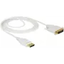 Videokaabli adapter DeLOCK 83814 2 m DisplayPort DVI valge