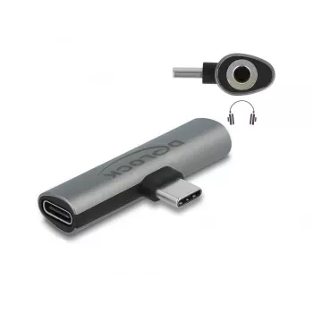 DeLOCK 64186 kaabli soovahetaja USB USB-C USB USB-C + 3,5 mm hall