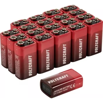 Voltcraft VC-16107985 9 V plokkpato Alkaal-mangaan 550 mAh 9 20 tk (VC-16107985)