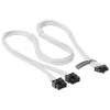 Seasonic 12VHPWR PCIe adapterkaabel - (valge, 0,75 meetrit)(SS2X8P-12VHPWR-600/Valge)