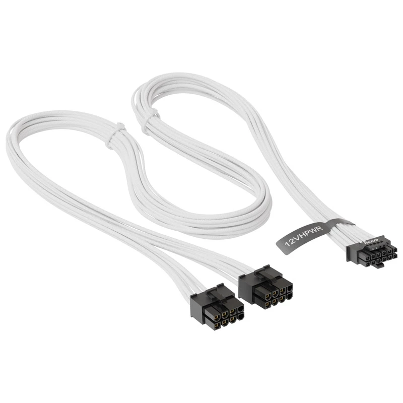 Seasonic 12VHPWR PCIe adapterkaabel - (valge, 0,75 meetrit)(SS2X8P-12VHPWR-600/Valge)
