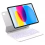 Folio ümbris Bluetooth-klaviatuuriga Inateck KB09119-10 Apple iPad 11-tollisele (27,9 cm) – valge, 500 mAh aku